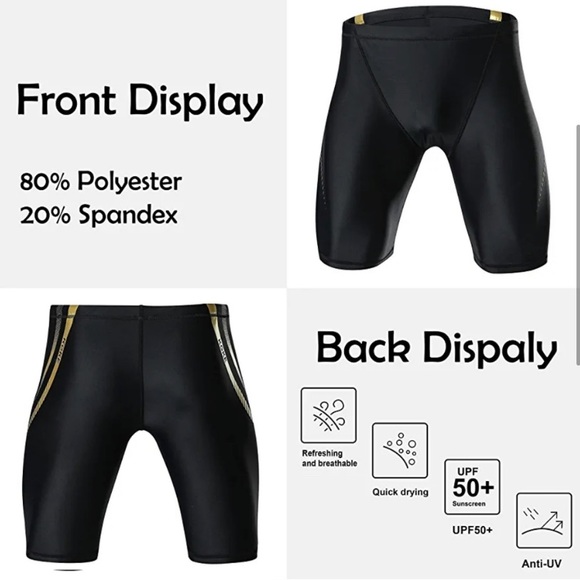 πCLOSING SALEπ KGKE Men's Swim Jammers Compression Boxer UPF50+ Sun Protection - Picture 2 of 6